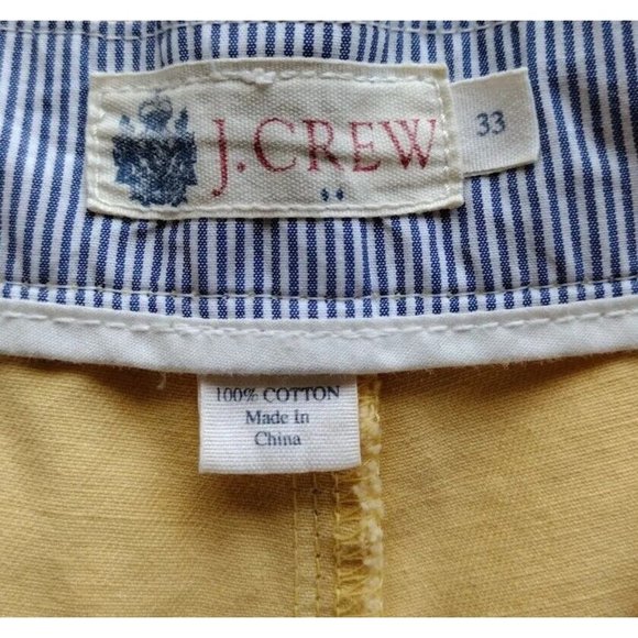 J Crew Shorts Mens 33 Denim Yellow Pockets Golf Vacation - Picture 3 of 12
